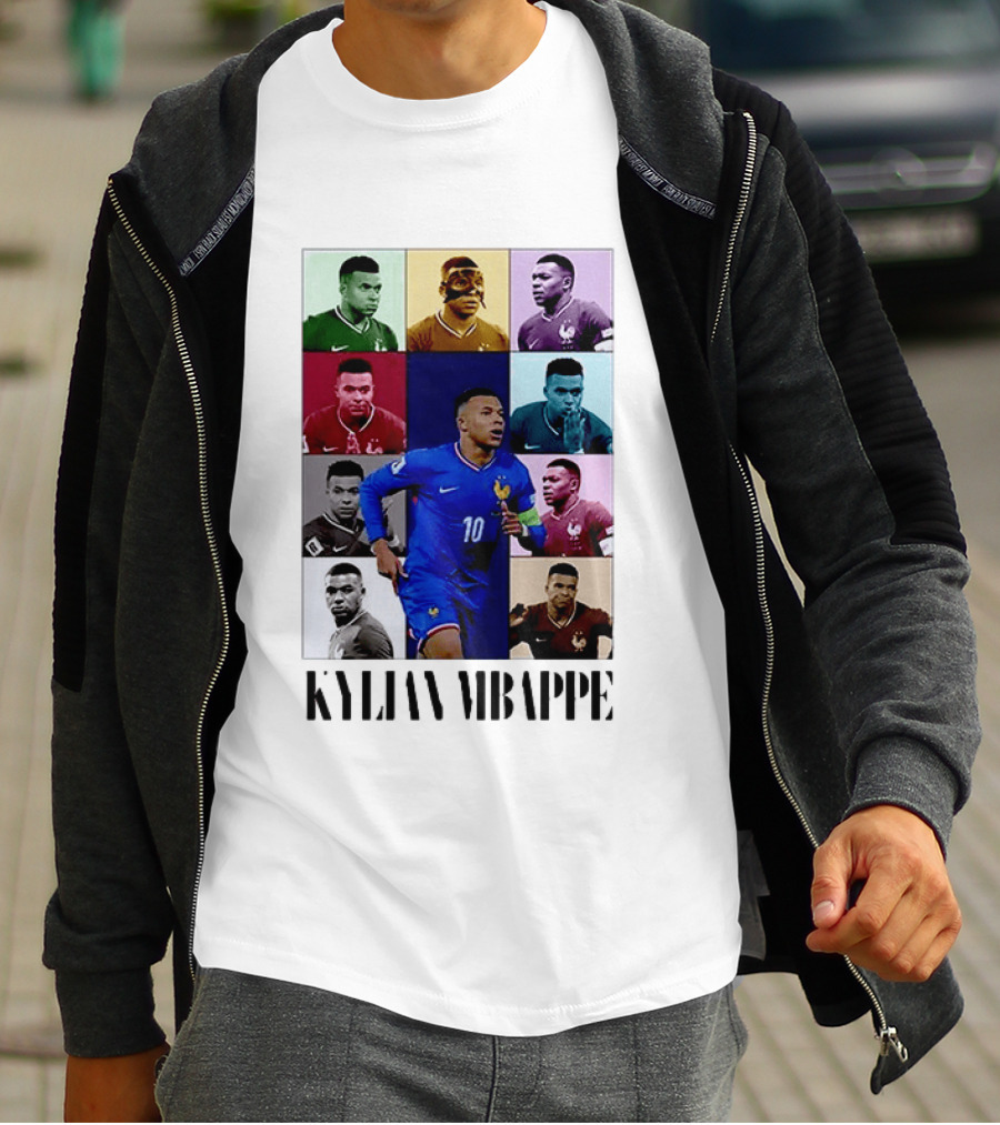 Kylian Mbappé France Football The Eras Tour Collage T-Shirt