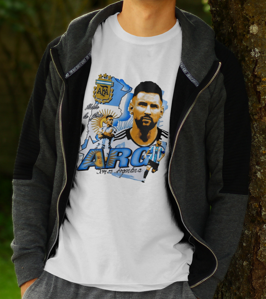Argentina Lionel Messi Lautaro Martinez AFA Hasta La Gloria Somos Argentina T-Shirt