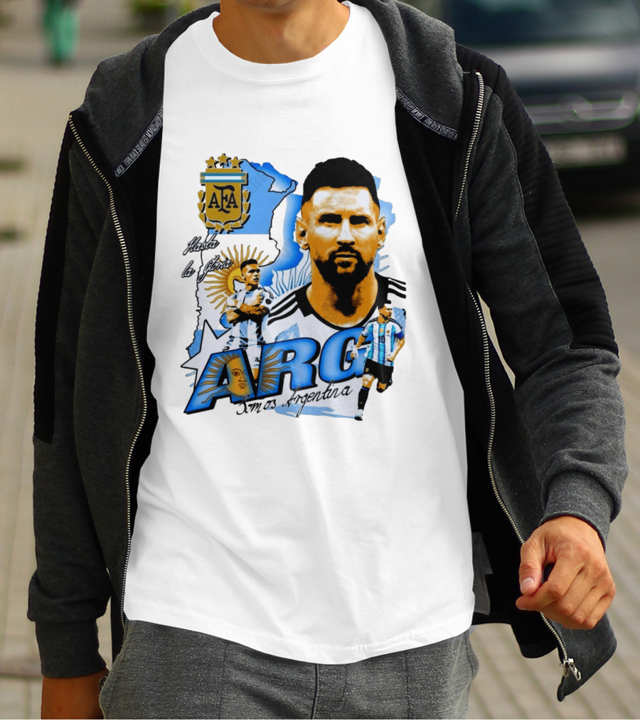 Argentina Lionel Messi Lautaro Martinez AFA Hasta La Gloria Somos Argentina T-Shirt