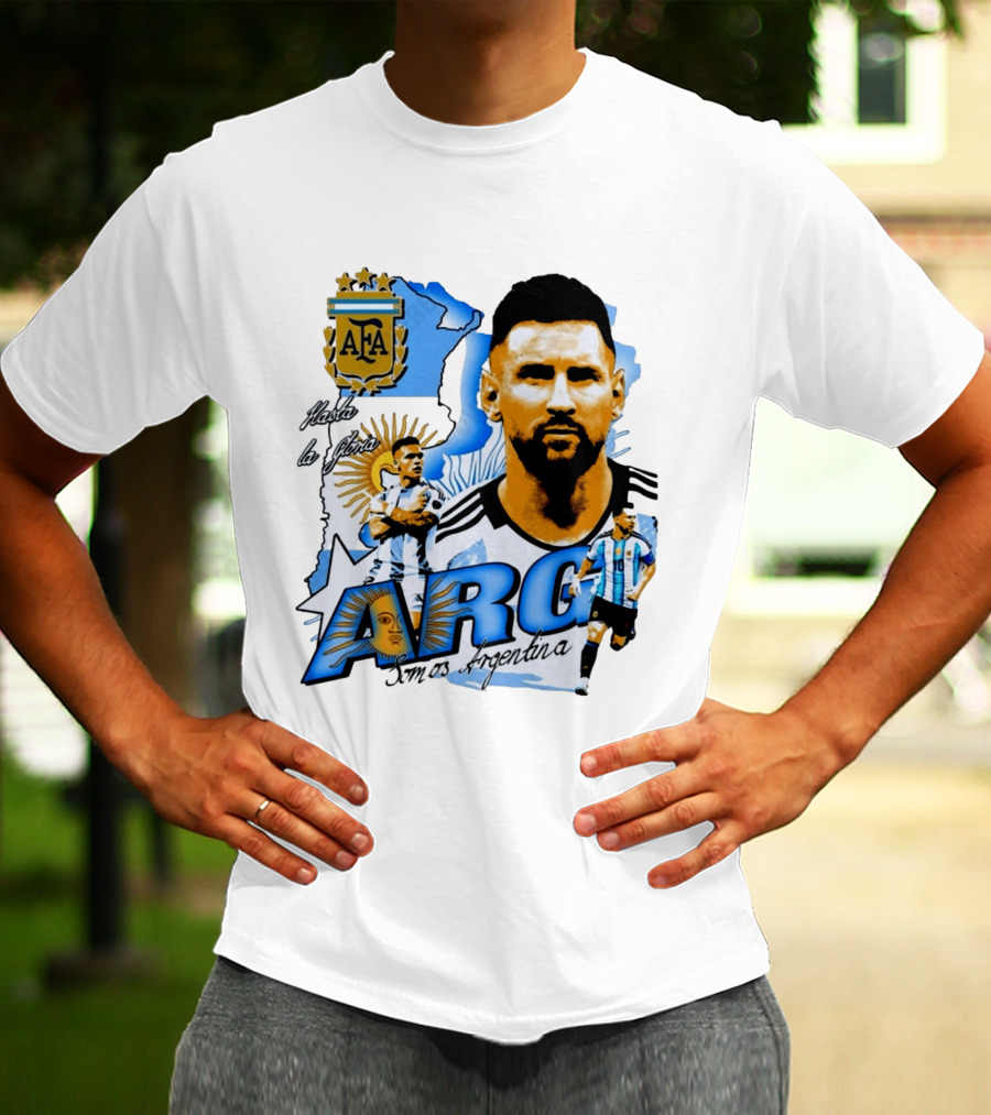 Argentina Lionel Messi Lautaro Martinez AFA Hasta La Gloria Somos Argentina T-Shirt