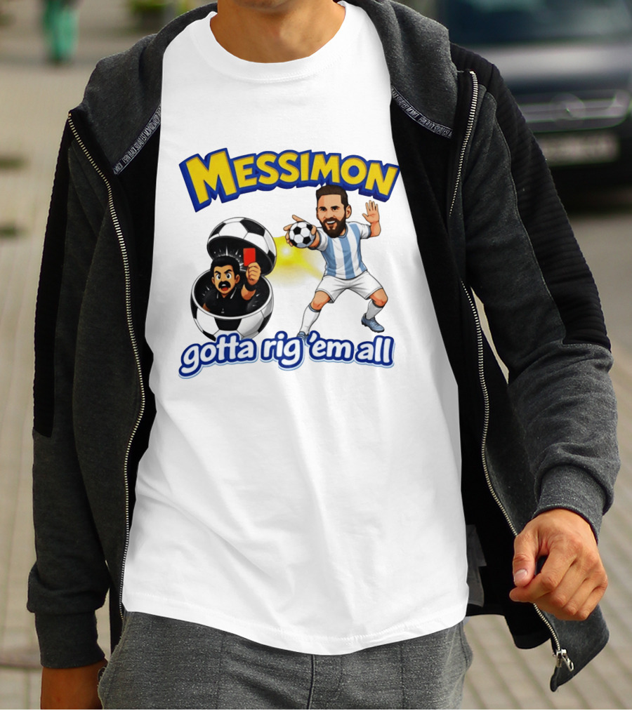 Messimon Soccer Fusion Gotta Rig 'em All Cartoon T-Shirt