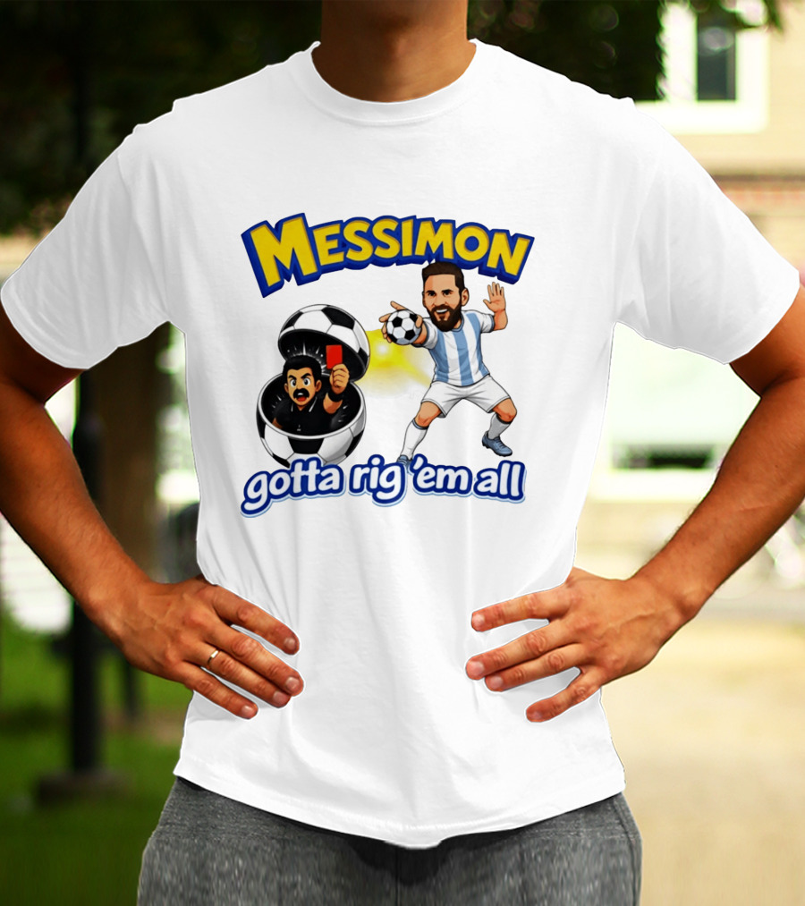 Messimon Soccer Fusion Gotta Rig 'em All Cartoon T-Shirt