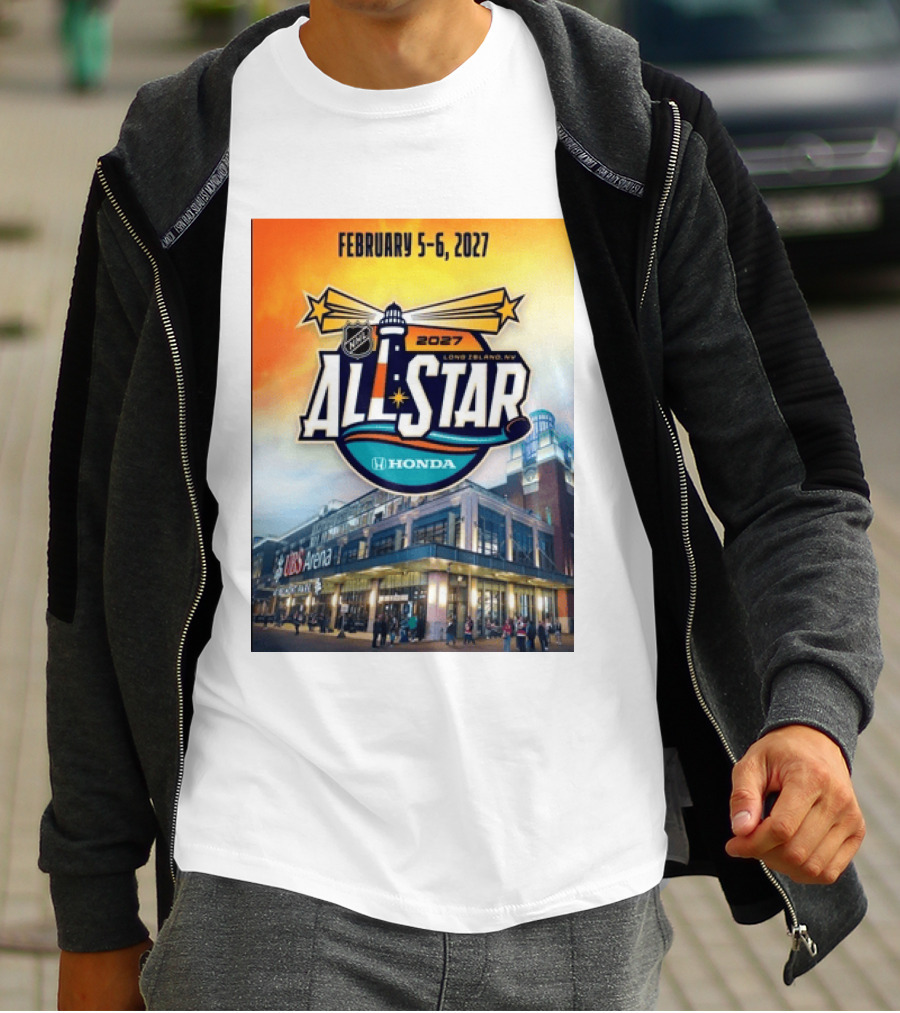 NHL All Star 2027 Honda February 5 6 UBS Arena Long Island NY T-Shirt