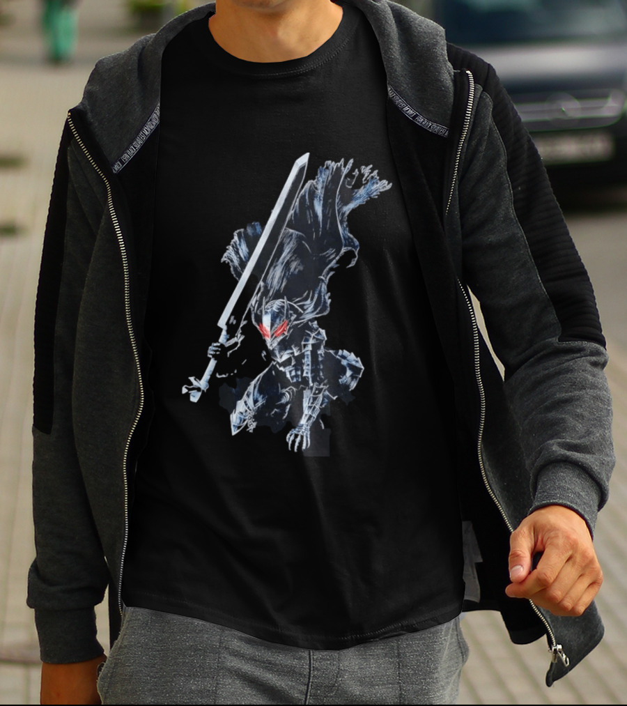 Berserk Guts Berserker Armor Dragonslayer Sword Action Pose T-Shirt