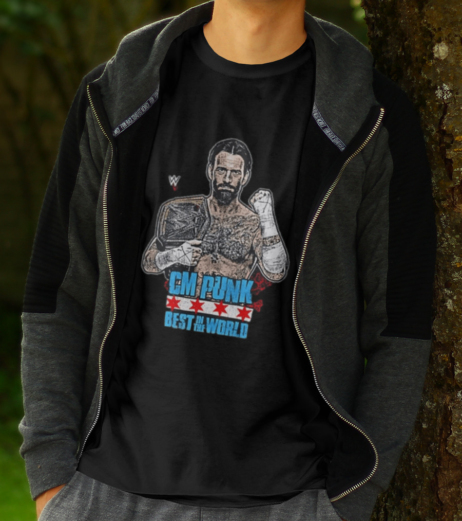 CM PUNK Best In The World Chicago Stars Wrestling Champion T-Shirt