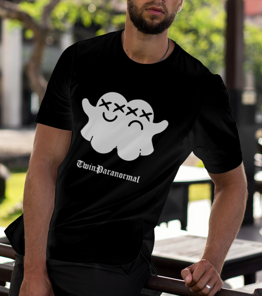 Twin Paranormal Ghost Duo Spooky Matching Spirits T-Shirt