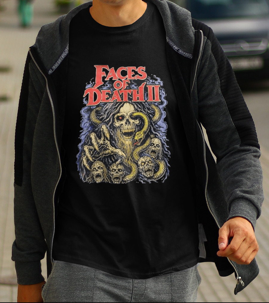 Faces Of Death II Skull Snakes And Claws T-Shirt