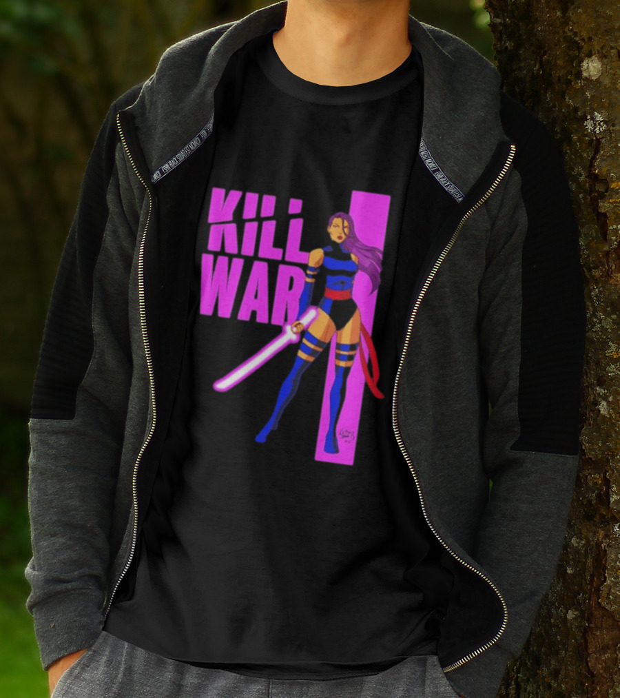 Psylocke Marvel Comics Kill War Pink T-Shirt
