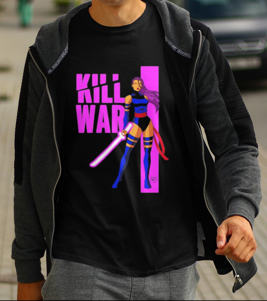 Psylocke Marvel Comics Kill War Pink T-Shirt