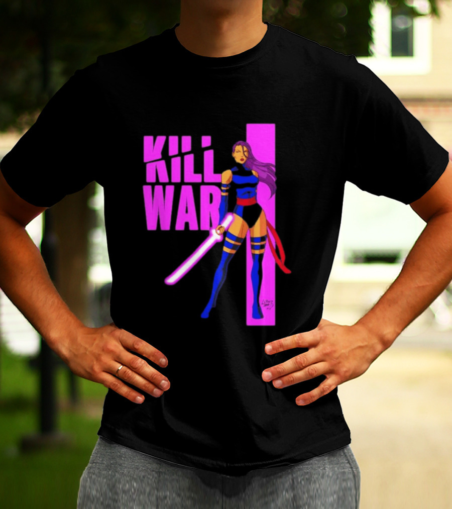 Psylocke Marvel Comics Kill War Pink T-Shirt