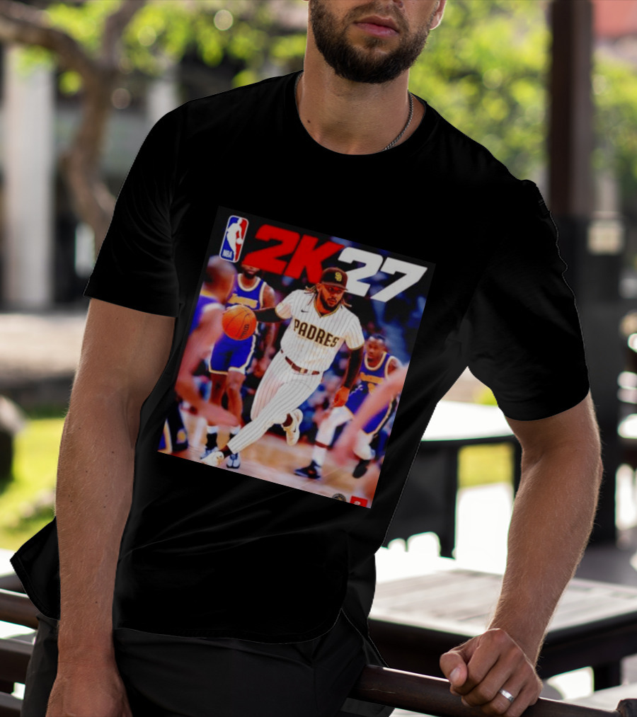 San Diego Padres NBA 2K27 Crossover Concept With Basketball Action T-Shirt