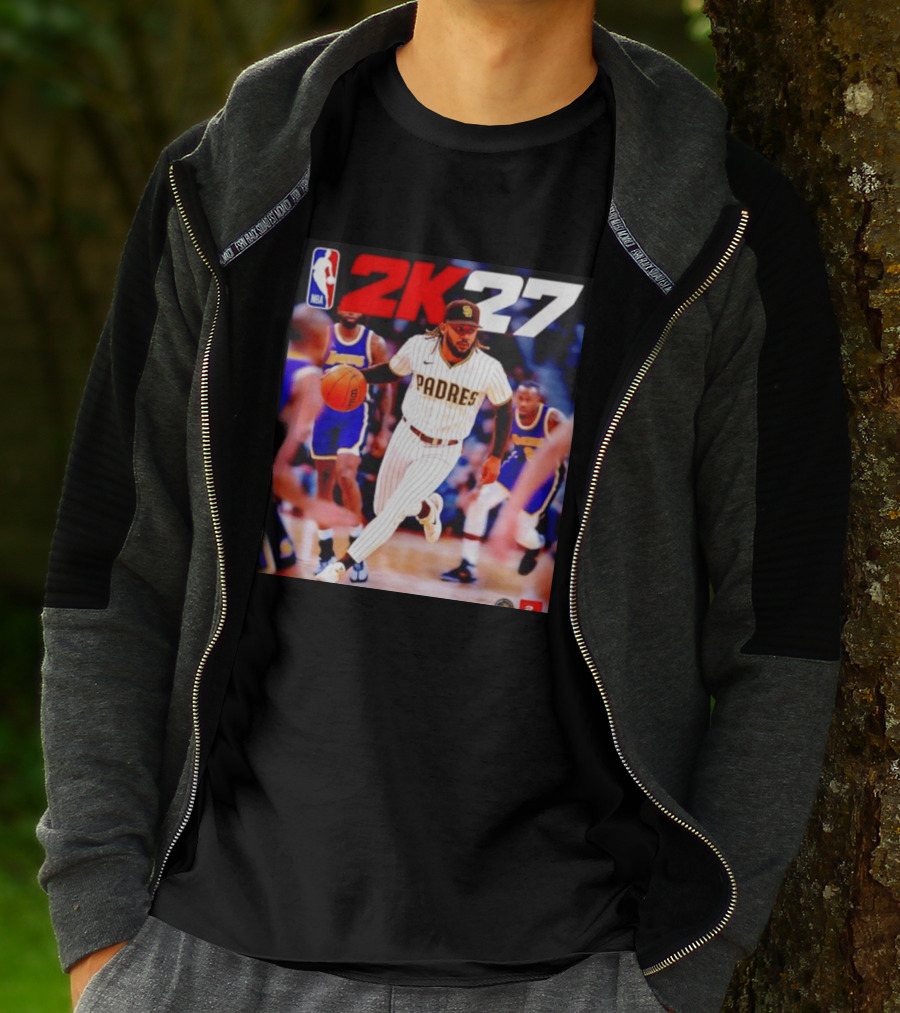 San Diego Padres NBA 2K27 Crossover Concept With Basketball Action T-Shirt