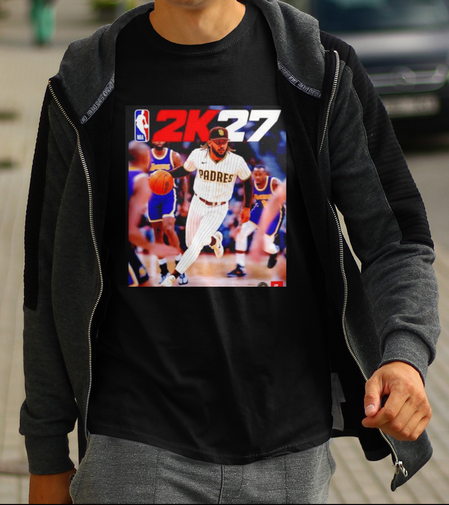 San Diego Padres NBA 2K27 Crossover Concept With Basketball Action T-Shirt