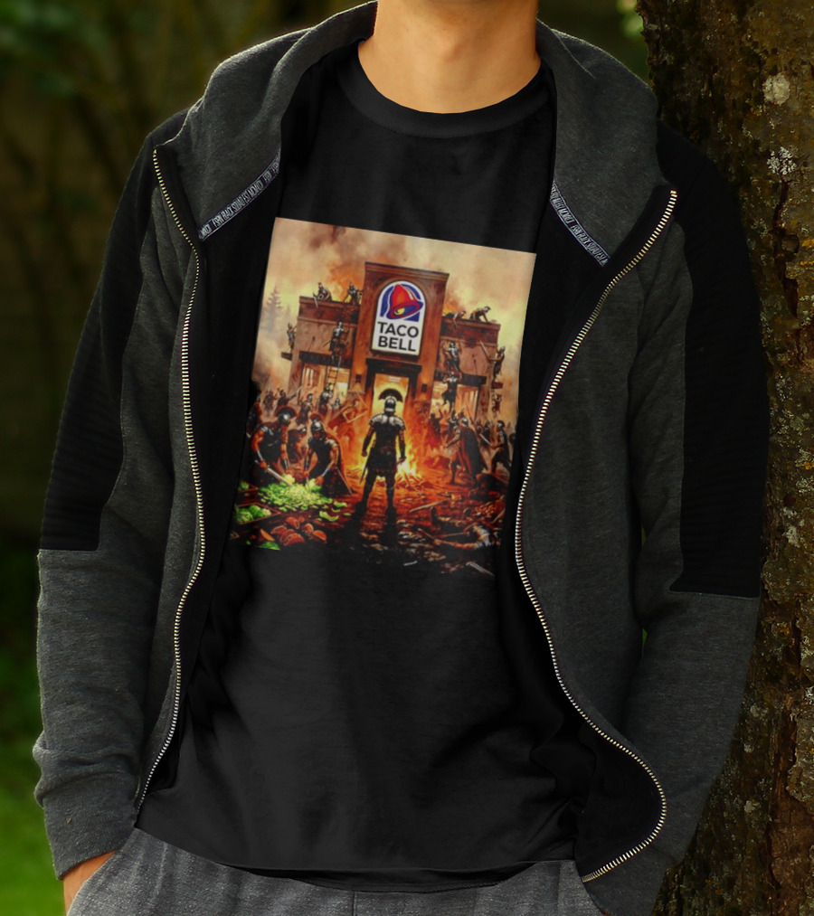 Taco Bell Medieval Knights Battle Fantasy Scene T-Shirt