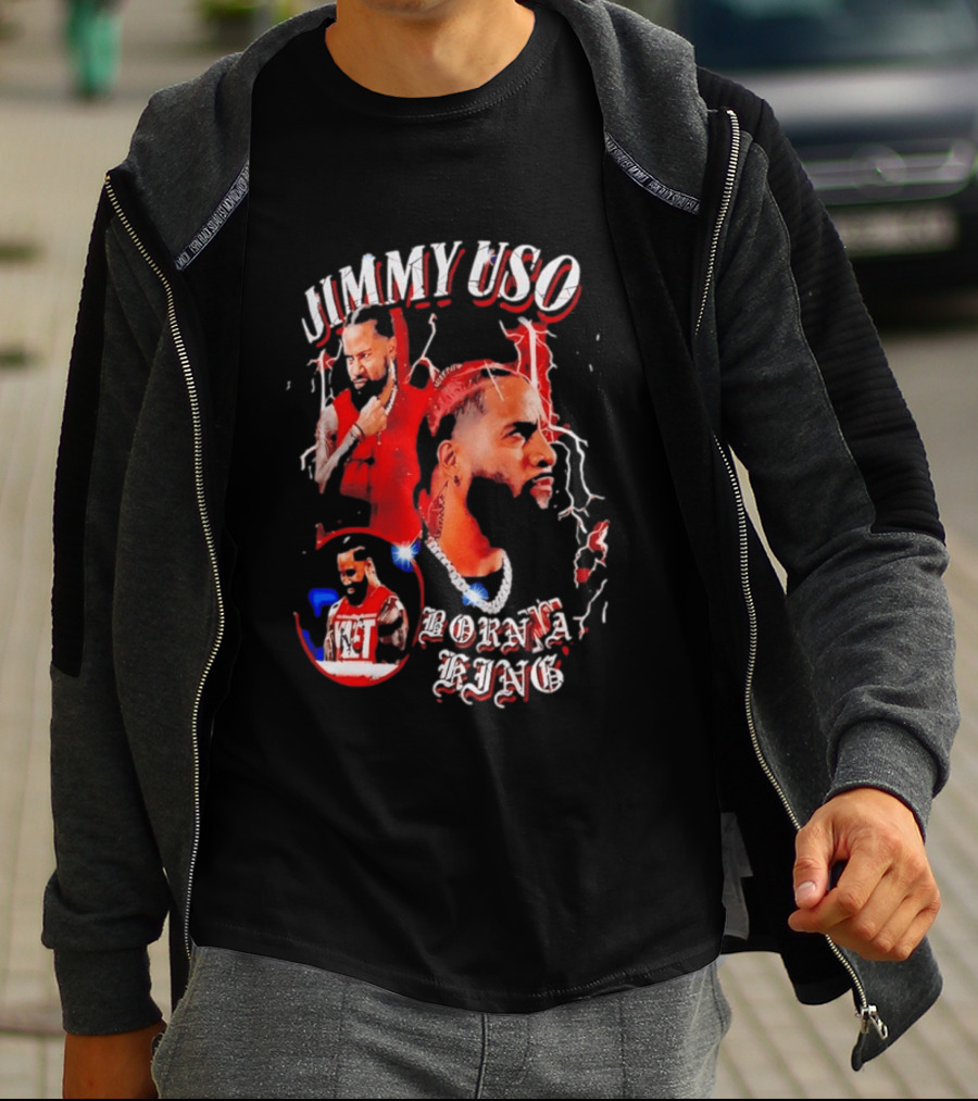 Jimmy Uso Born A King WWE Red Lightning T-Shirt