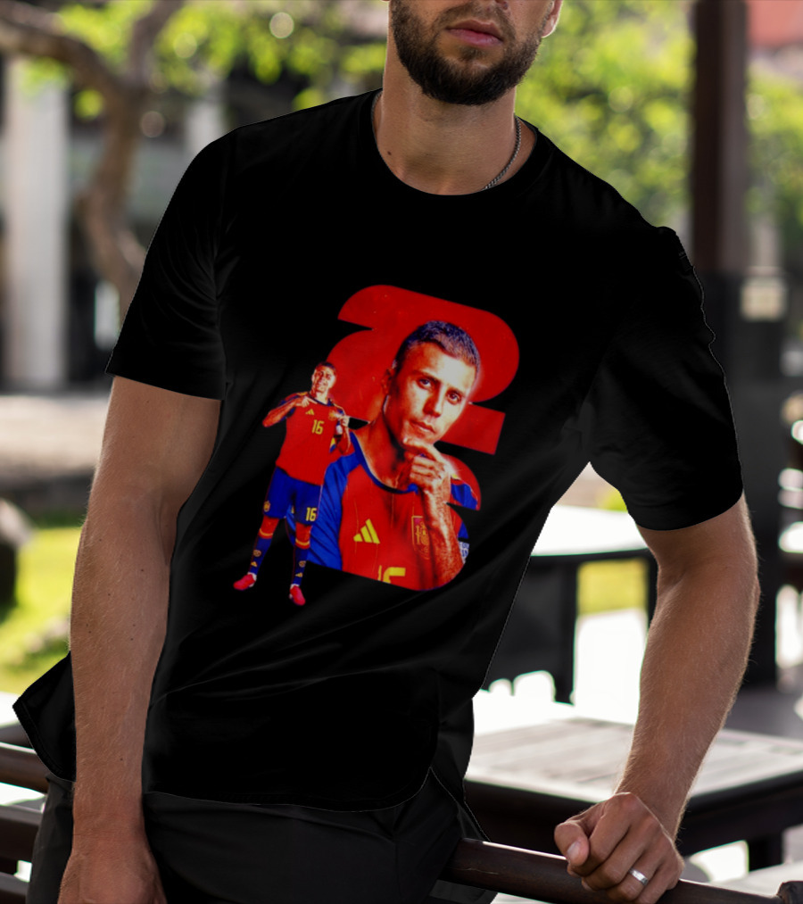 Rodrigo Hernández Cascante Rodri No 16 Spain Manchester City Football Player T-Shirt