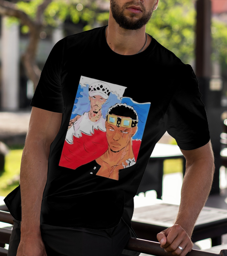 Minnesota Timberwolves Anthony Edwards Lamelo Ball Anime Crossover One Piece Fusion T-Shirt