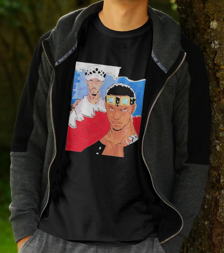 Minnesota Timberwolves Anthony Edwards Lamelo Ball Anime Crossover One Piece Fusion T-Shirt