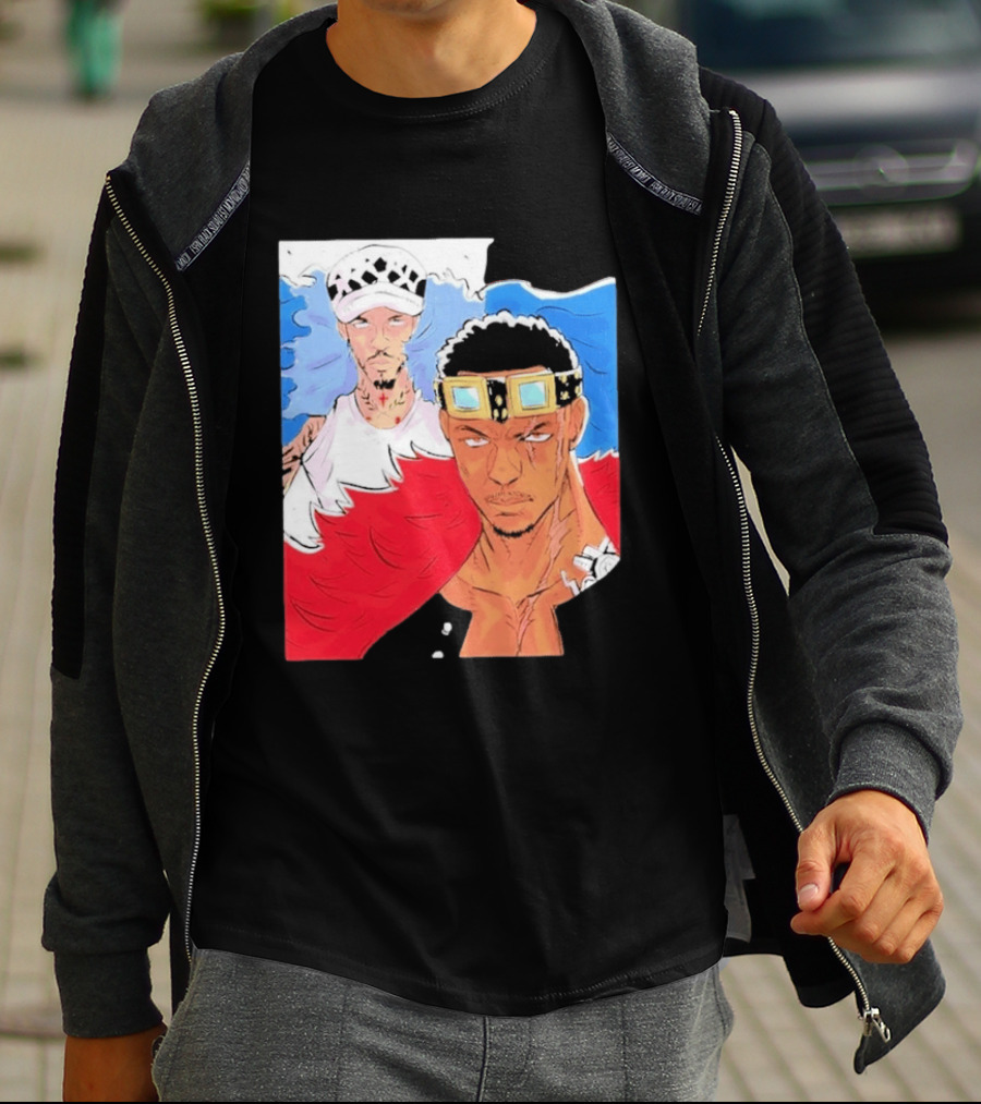 Minnesota Timberwolves Anthony Edwards Lamelo Ball Anime Crossover One Piece Fusion T-Shirt