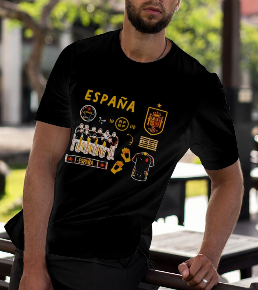 Spain Team Collection RFEF Espana Football Crest And Players T-Shirt