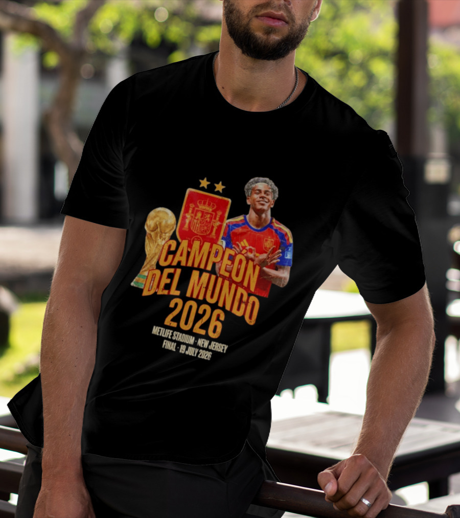 Spain Campeon Del Mundo 2026 Metlife Stadium New Jersey Final 19 Jul 2026 T-Shirt