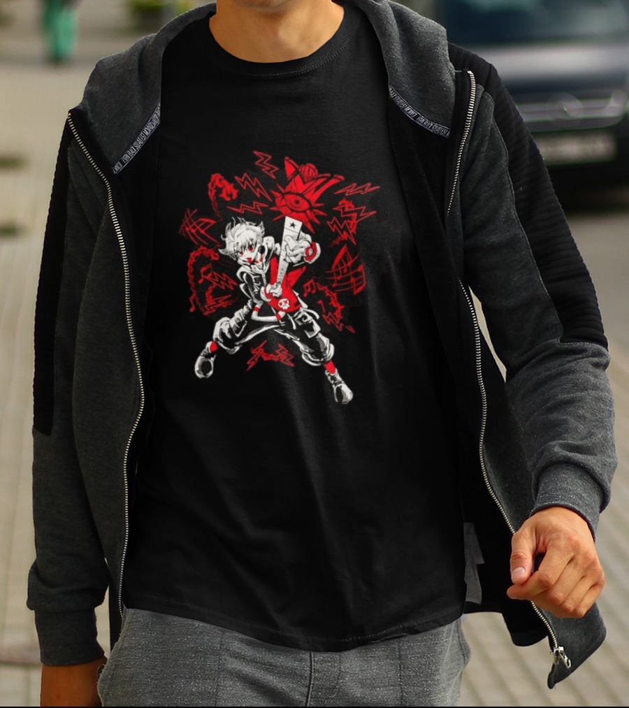 Neku Sakuraba The World Ends With You Gachi Red And Black Dynamic T-Shirt