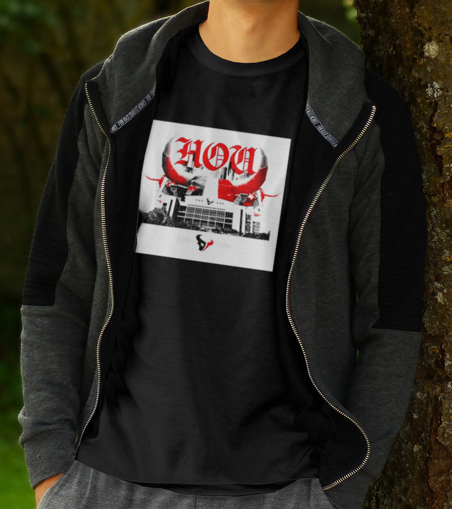 Houston Texans HOU H Town Red Bull Horns T-Shirt
