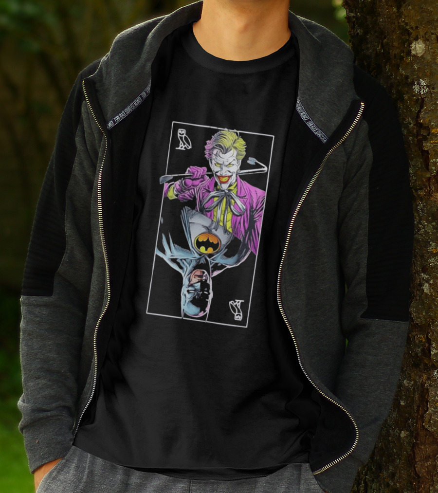 OVO Joker And Batman Playing Card Owl T-Shirt