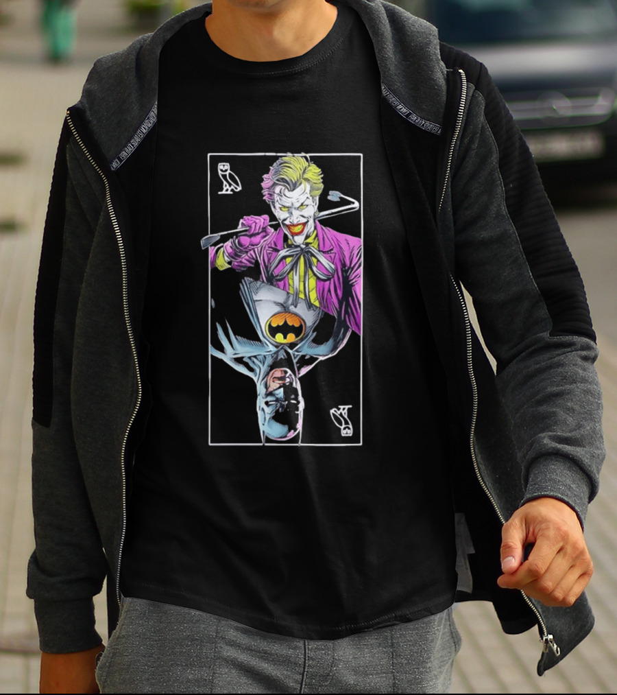 OVO Joker And Batman Playing Card Owl T-Shirt