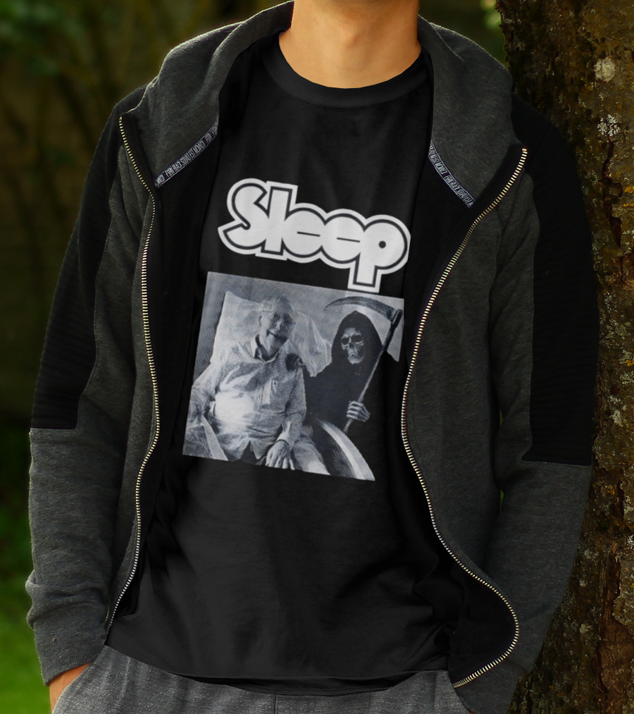 United Snakes Grim Reaper Holding Scythe Sleep Elderly Man In Hospital Room T-Shirt