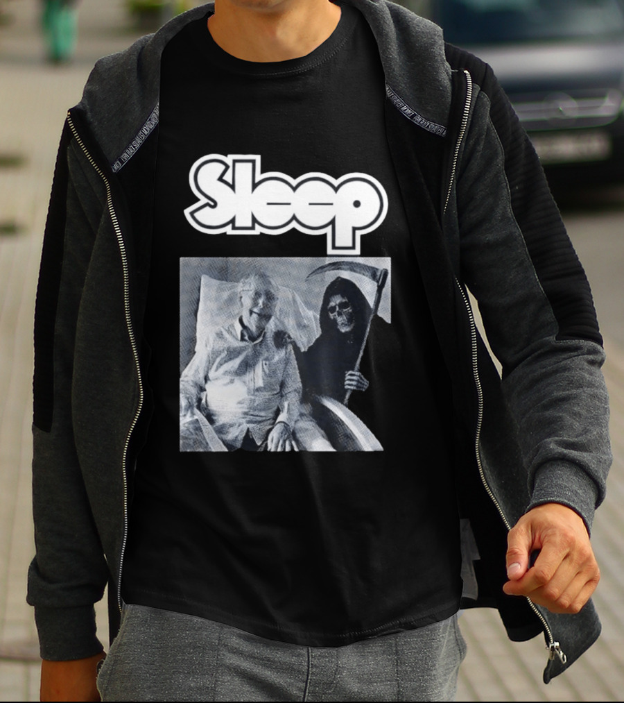 United Snakes Grim Reaper Holding Scythe Sleep Elderly Man In Hospital Room T-Shirt