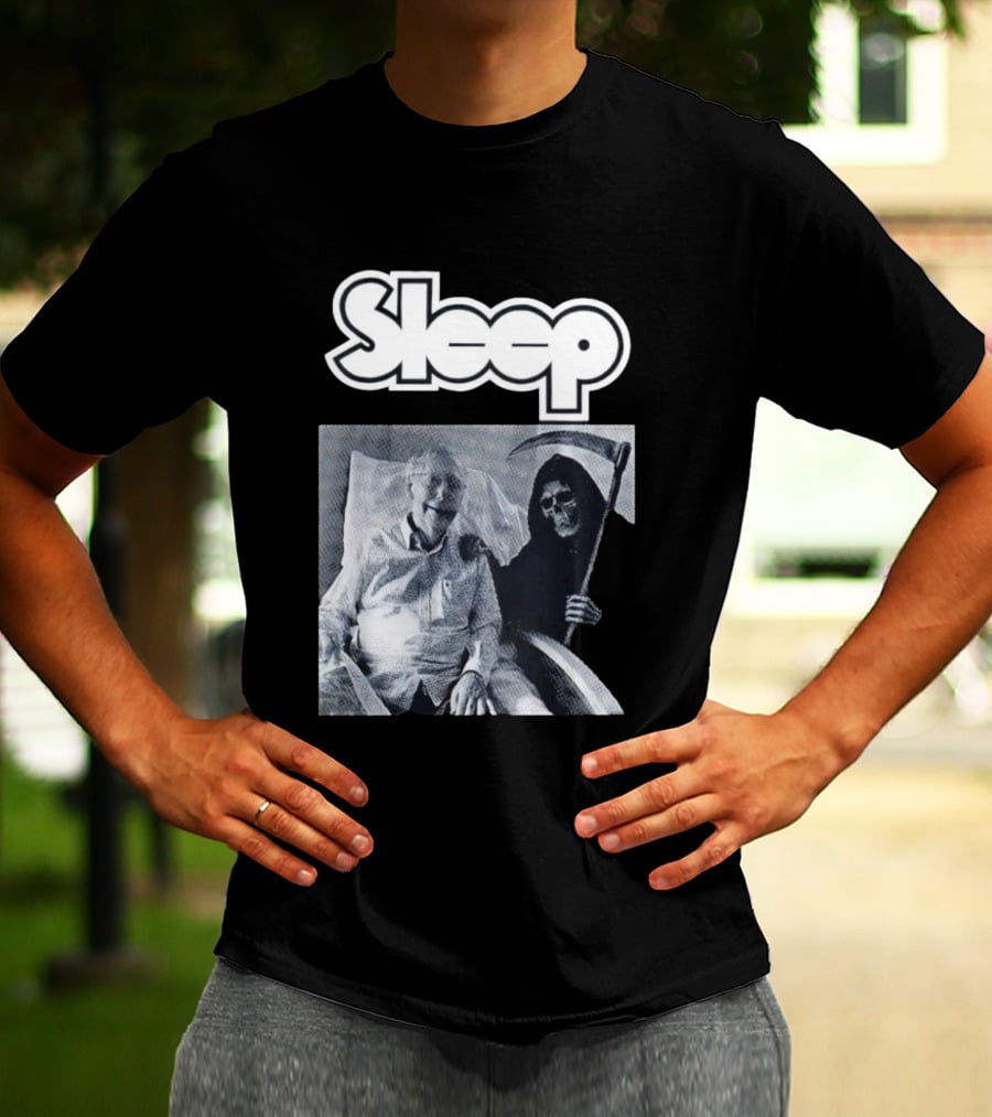 United Snakes Grim Reaper Holding Scythe Sleep Elderly Man In Hospital Room T-Shirt