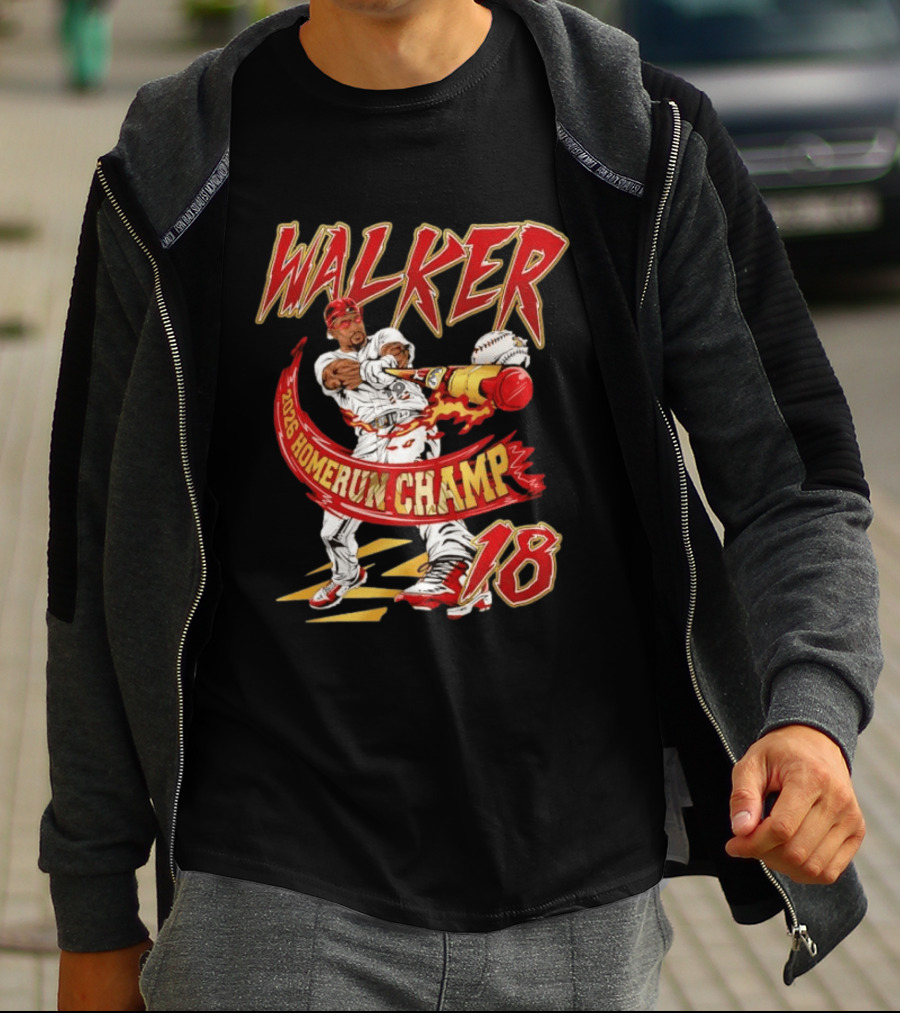 Walker 2026 Home Run Champ 18 MLB Baseball Player T-Shirt