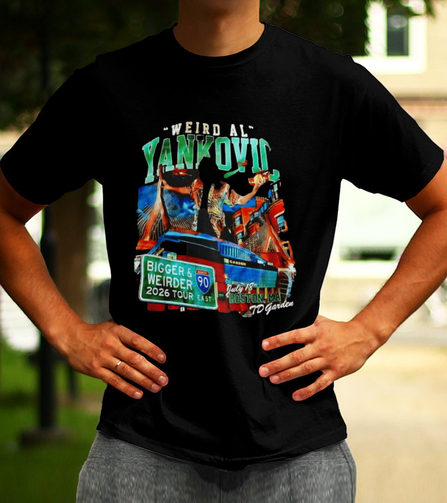 Weird Al Yankovic Bigger And Weirder 2026 Tour Boston July 18 TD Garden T-Shirt
