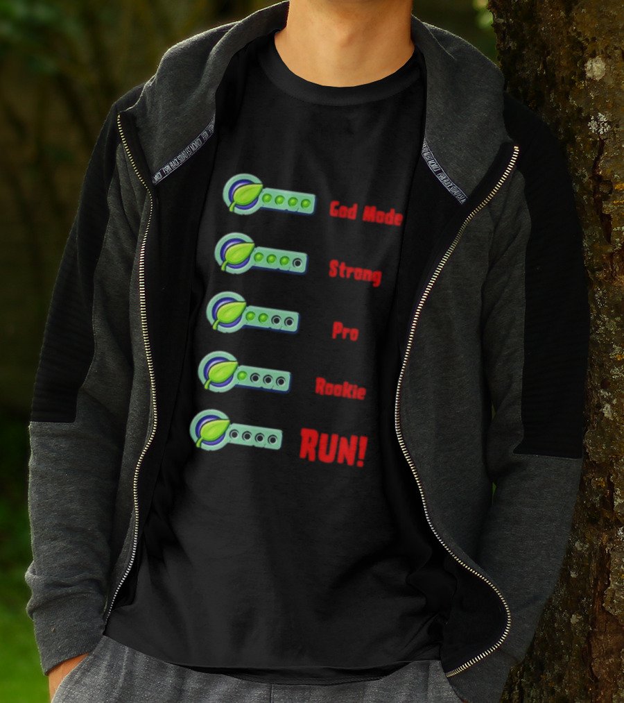 Plant Food Power Levels God Mode Strong Pro Rookie Run T-Shirt