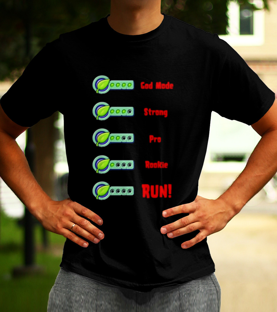 Plant Food Power Levels God Mode Strong Pro Rookie Run T-Shirt
