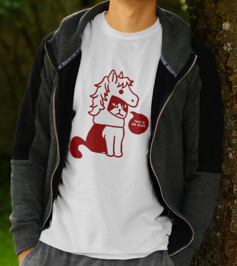 Year Of The Horse 2026 Chinese Lunar New Year Zodiac Cat T-Shirt