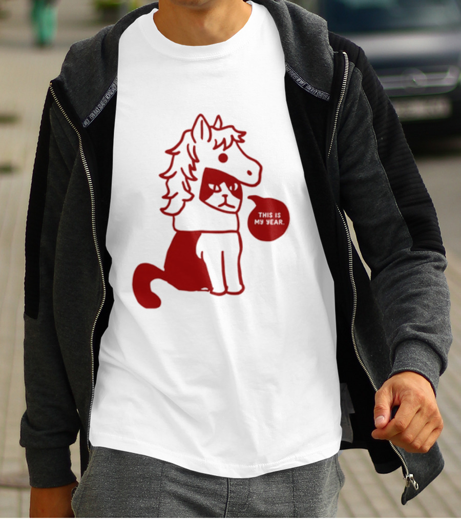 Year Of The Horse 2026 Chinese Lunar New Year Zodiac Cat T-Shirt