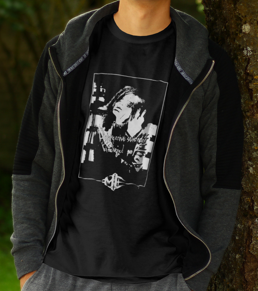 Depressive Suicidal Blackened Pop ME Hand Silhouette Music Vibe T-Shirt