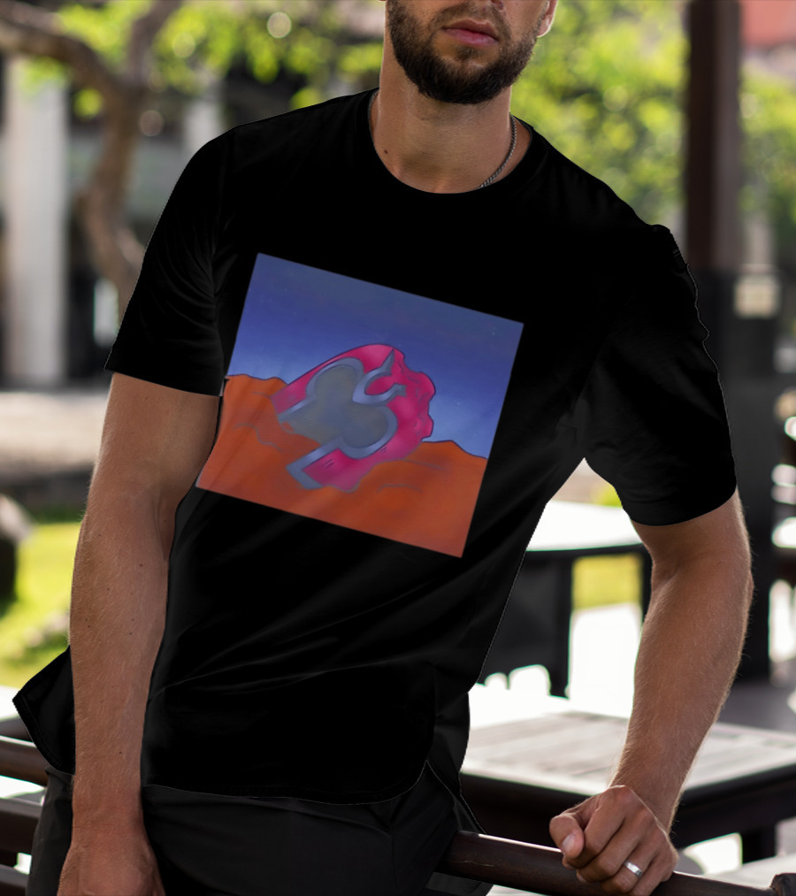 Devil Card Sinners To The Saint With Red Heart Symbol In Sand T-Shirt