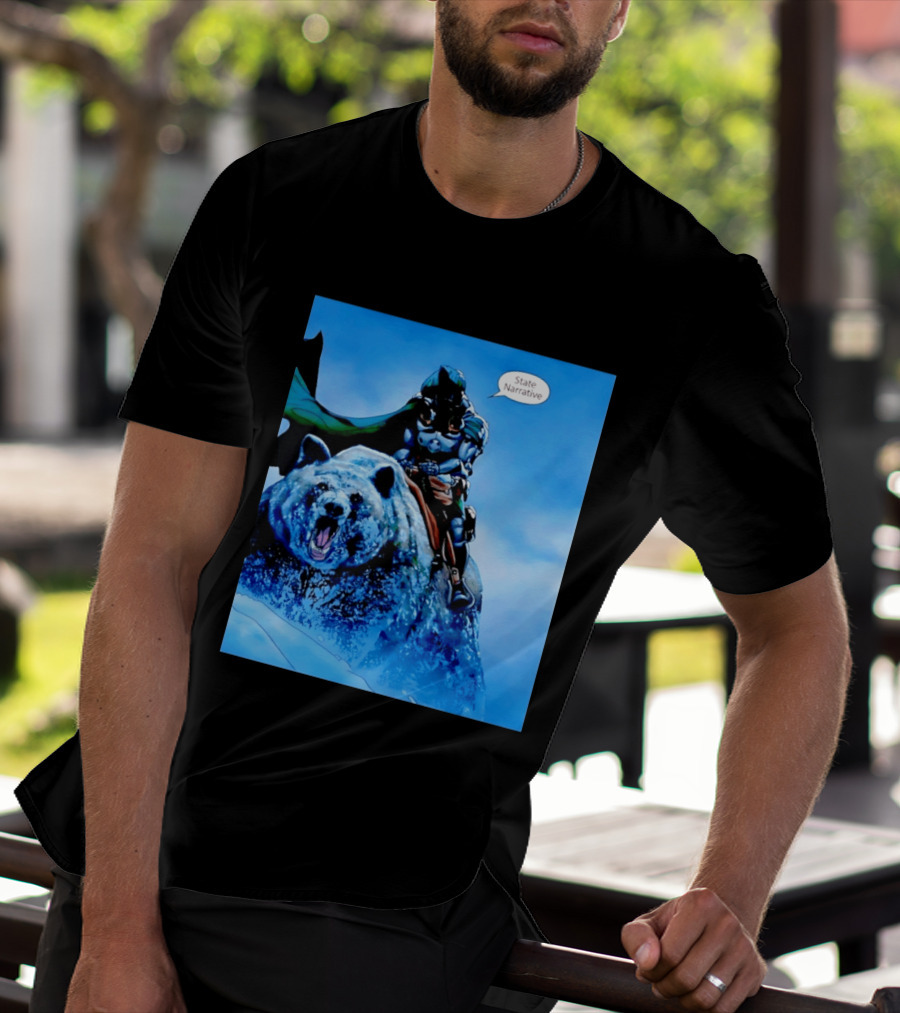 Doctor Doom State Narrative Riding Bear T-Shirt