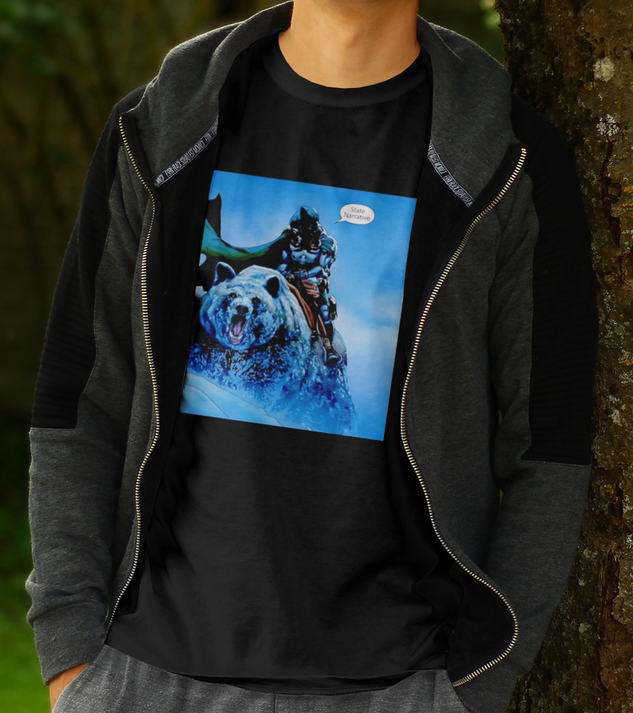 Doctor Doom State Narrative Riding Bear T-Shirt