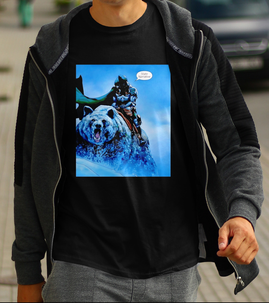 Doctor Doom State Narrative Riding Bear T-Shirt