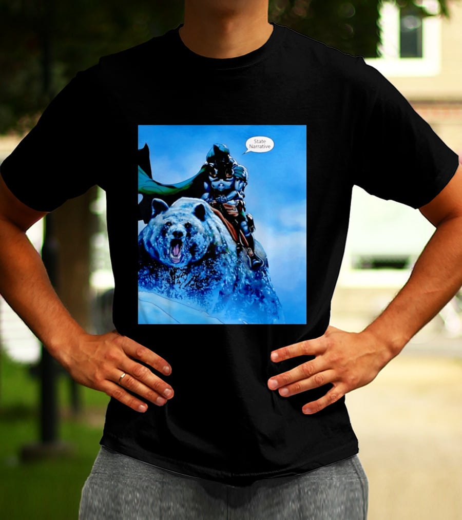 Doctor Doom State Narrative Riding Bear T-Shirt