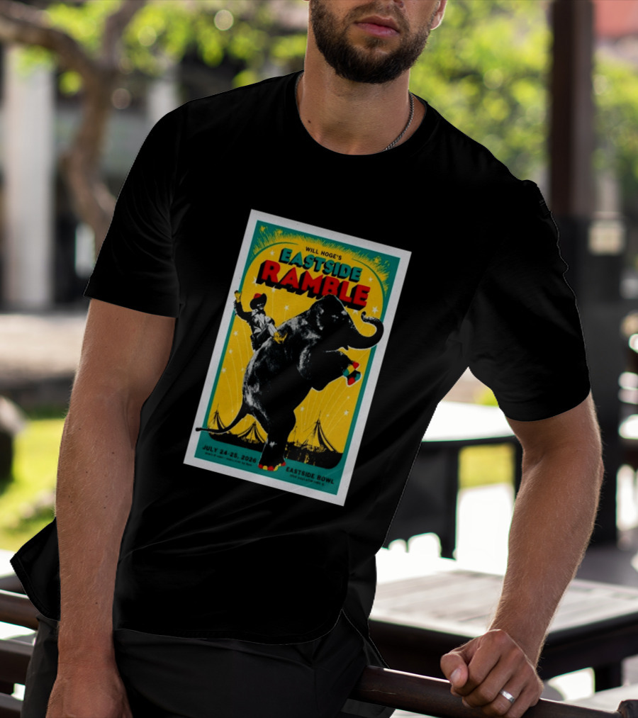 Will Hoge Eastside Ramble Nashville TN July 24 25 2026 Elephant Circus Eastside Bowl T-Shirt