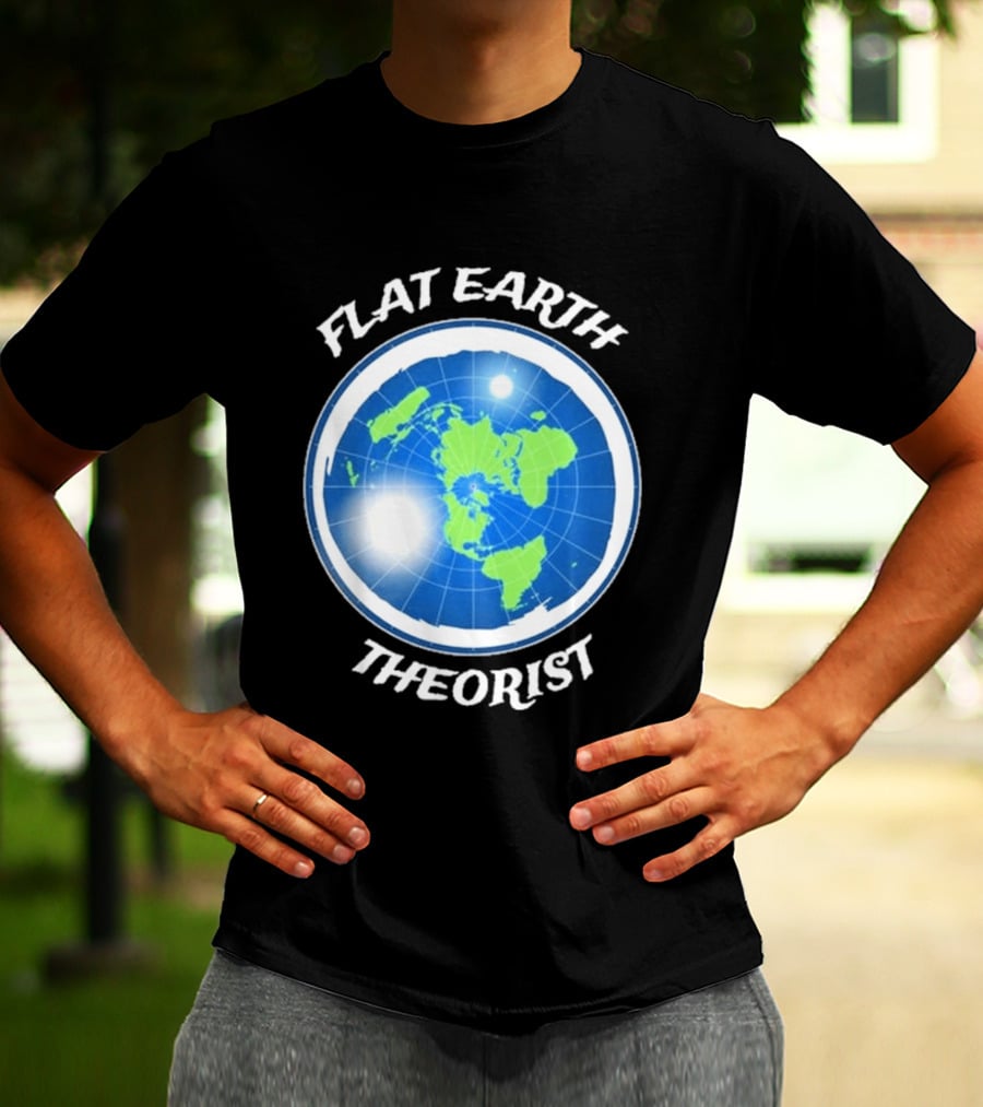 Flat Earth Theorist Ice Wall Map T-Shirt