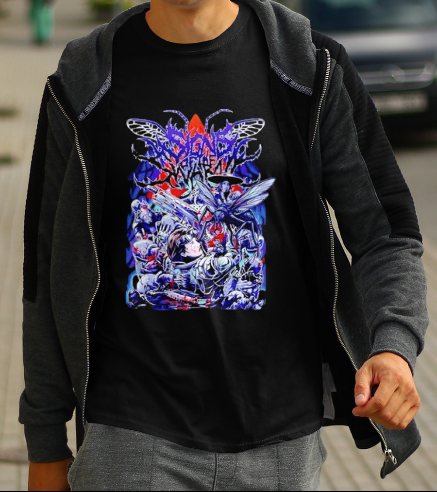 Alien Invasion Creature Sci Fi Horror Battle Scene T-Shirt
