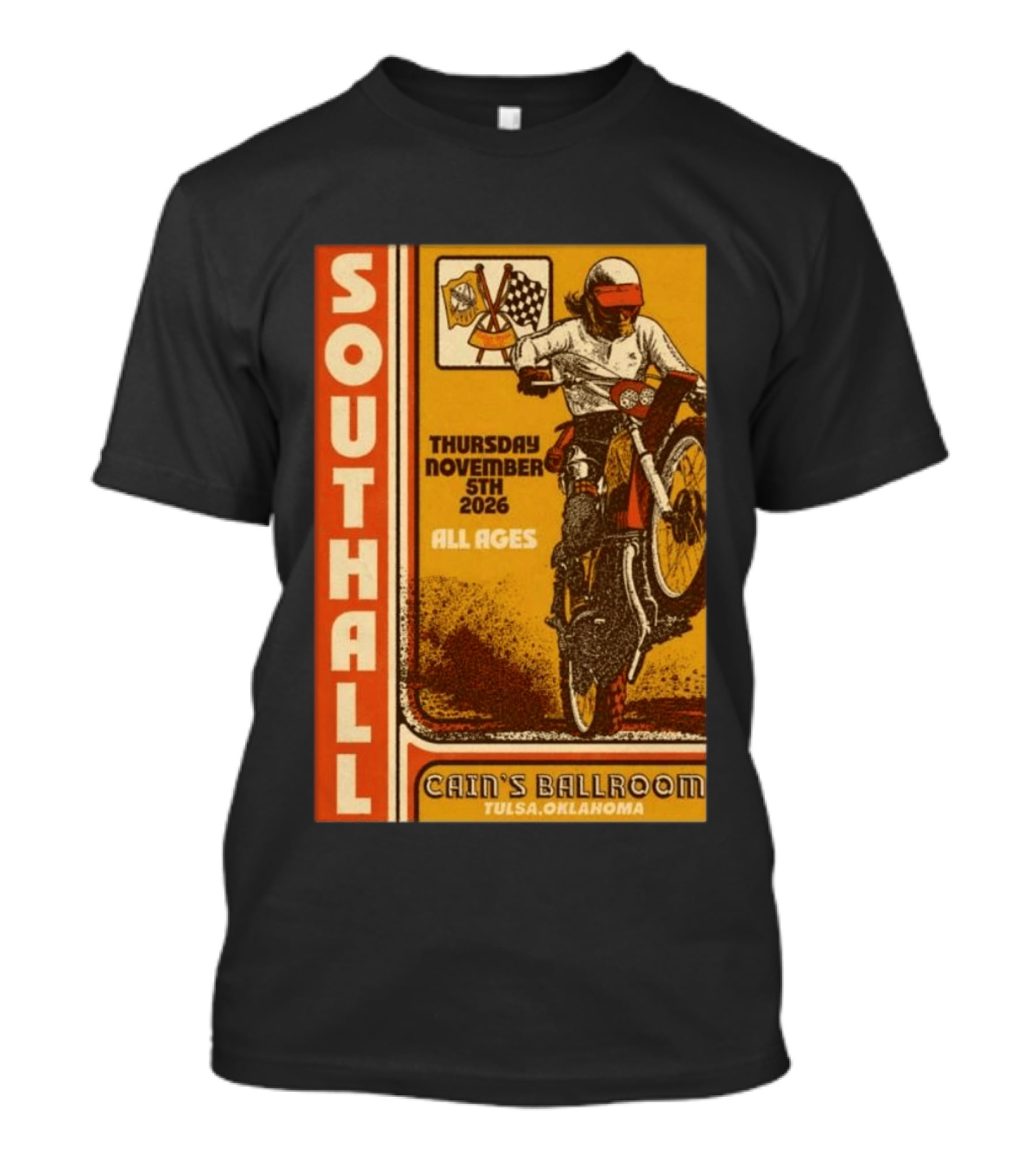 Southall Live At Cain's Ballroom Tulsa OK November 5 2026 Motorcycle Event T-Shirt