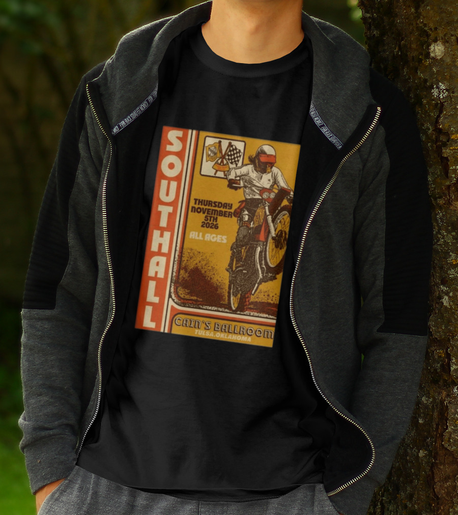 Southall Live At Cain's Ballroom Tulsa OK November 5 2026 Motorcycle Event T-Shirt