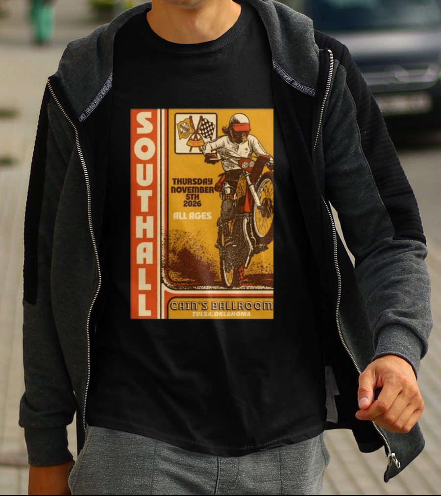 Southall Live At Cain's Ballroom Tulsa OK November 5 2026 Motorcycle Event T-Shirt